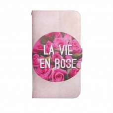 Wiko Rainbow 4G - PU Leather Flip Stand Protective Phone Cover Case Wallet - LA VIE EN ROSE